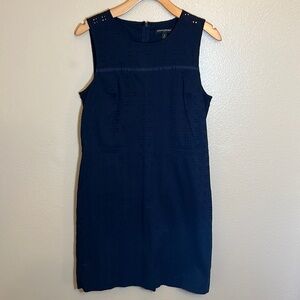 Banana Republic Navy Cotton Sleeveless Dress